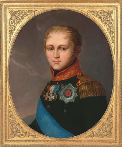 Portret van Keizer Alexander I 1777-1825, ca. 1810 door Unbekannt