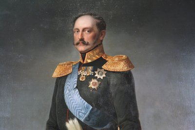Portret van Keizer Nicolaas I, midden 19e eeuw door Unbekannt