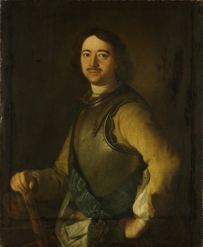 Portret van keizer Peter I de Grote 1672-1725, begin 18e eeuw door Unbekannt