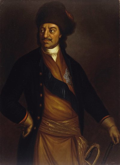 Portret van Keizer Peter I de Grote 1672-1725, eerste derde van de 18e eeuw door Unbekannt