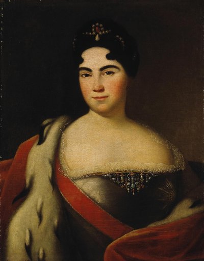 Portret van keizerin Catharina I. 1684-1727, eerste derde van de 18e eeuw door Unbekannt
