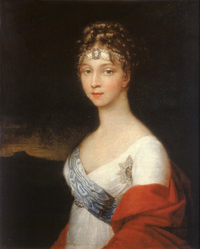 Portret van keizerin Elizabeth Alexeievna, prinses Louise van Baden 1779-1826, na 1806 door Unbekannt