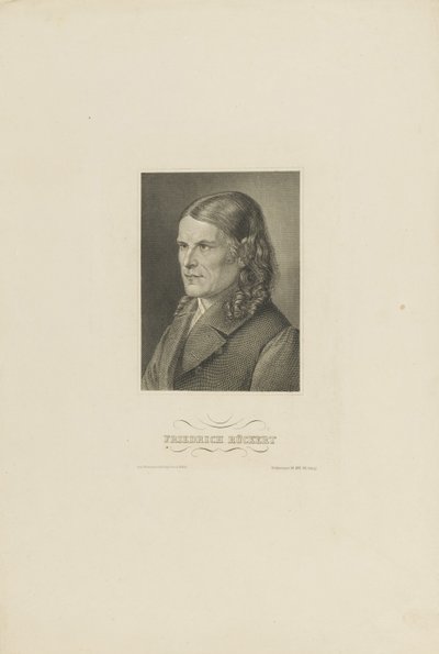 Portret van Friedrich Rückert 1788-1866, ca. 1845 door Unbekannt