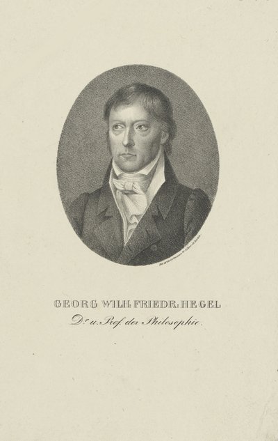 Portret van Georg Wilhelm Friedrich Hegel door Unbekannt