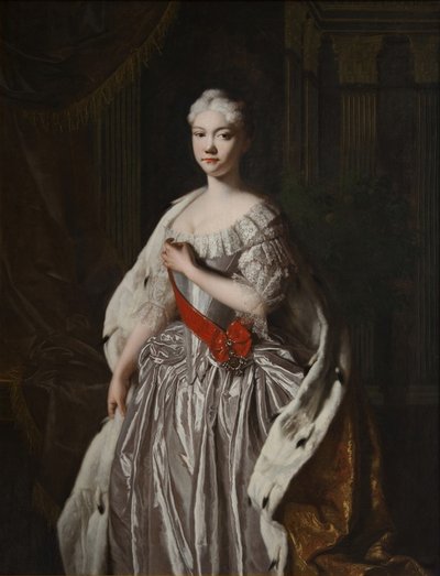 Portret van Groothertogin Natalya Alexeyevna van Rusland 1714-1728, Eind 1720s door Unbekannt