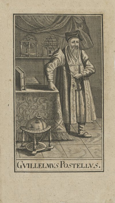 Portret van Guillaume Postel 1510-1581, voor 1740 door Unbekannt