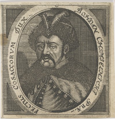 Portret van Hetman Bohdan Khmelnytsky 1595-1657, na 1650 door Unbekannt