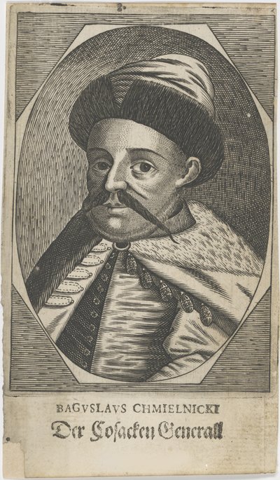 Portret van Hetman Bohdan Khmelnytsky 1595-1657, na 1650 door Unbekannt