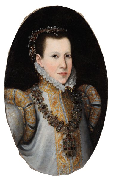 Portret van Infanta Maria van Portugal, Erfprinses van Parma 1538-1577, ca. 1600 door Unbekannt