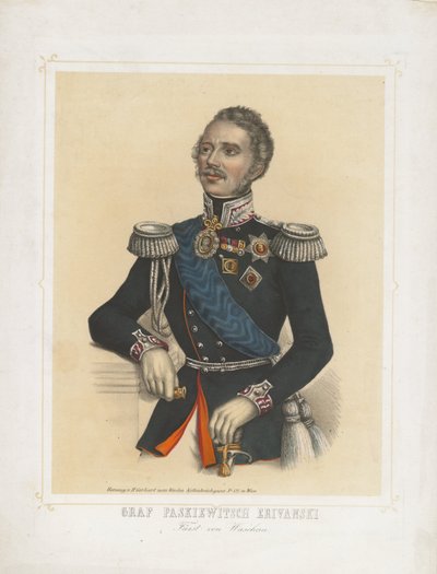 Portret van Ivan Fyodorovich Paskevich, Graaf van Erivan, Onderkoning van het Koninkrijk Polen, 1850 door Unbekannt