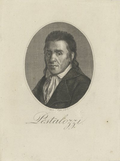 Portret van Johann Heinrich Pestalozzi door Unbekannt