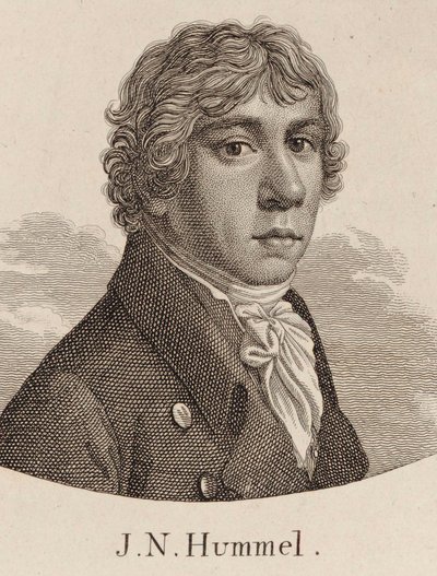 Portret van Johann Nepomuk Hummel 1778-1837 door Unbekannt