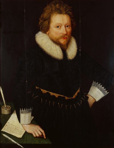 Portret van John Fletcher 1579-1625, ca. 1620 door Unbekannt