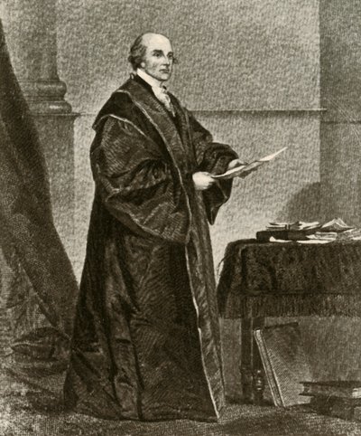 Portret van John Jay in zijn gewaden als Eerste Opperrechter van de Verenigde Staten, ca. 1780 door Unbekannt