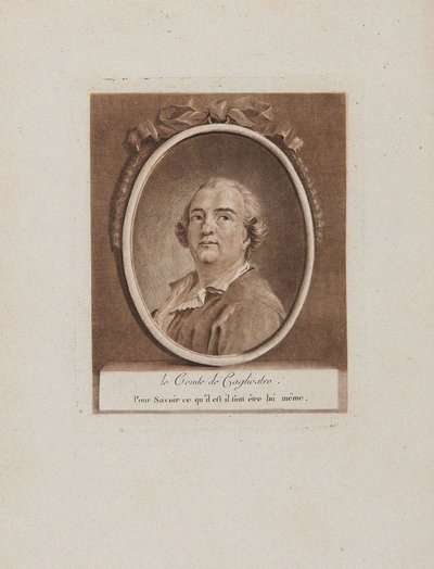Portret van Joseph Balsamo, graaf van Cagliostro, 18e eeuw door Unbekannt