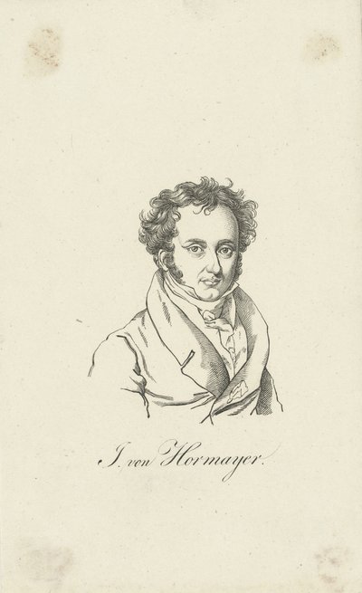 Portret van Joseph Hormayr, Baron zu Hortenburg 1781-1848 door Unbekannt