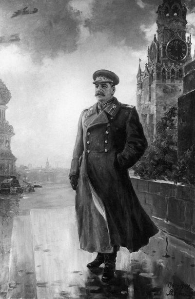 Portret van Joseph Stalin door Unbekannt