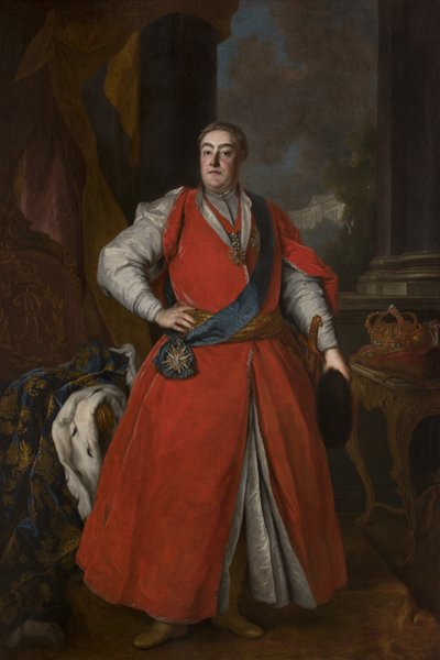 Portret van Koning Augustus III in Poolse kleding, ca 1737 door Unbekannt