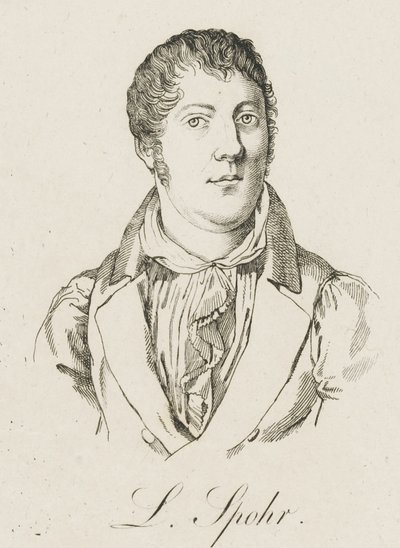Portret van Louis Spohr 1784-1859, ca. 1830 door Unbekannt