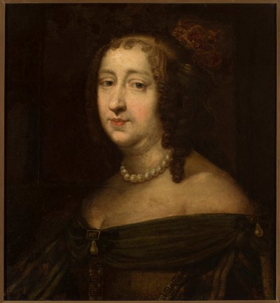Portret van Marie Louise Gonzaga 1611-1667, Koningin van Polen, Midden 17e eeuw door Unbekannt