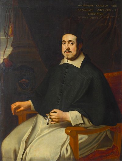 Portret van Marius Ambrosius Capello 1597-1676, bisschop van Antwerpen, 1659. door Unbekannt