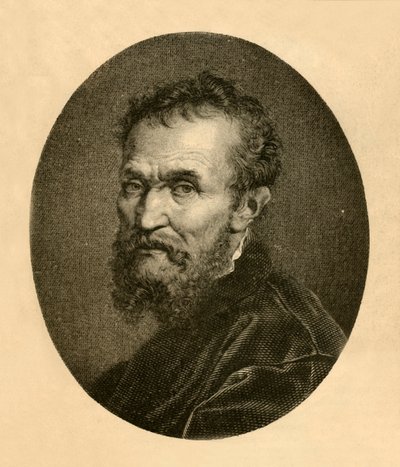 Portret van Michelangelo Buonarroti, 1881 door Unbekannt