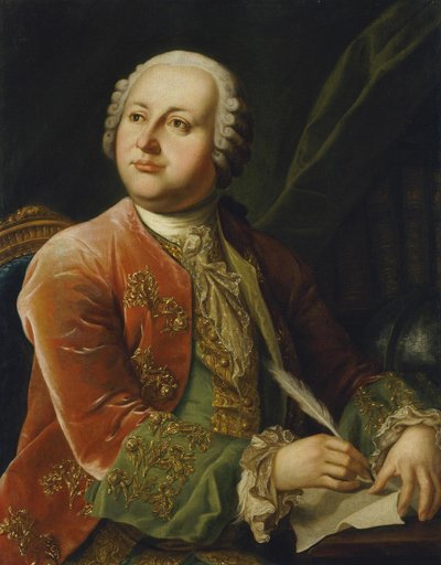Portret van Mikhail V. Lomonosov 1711-1765, tweede helft van de 18e eeuw door Unbekannt