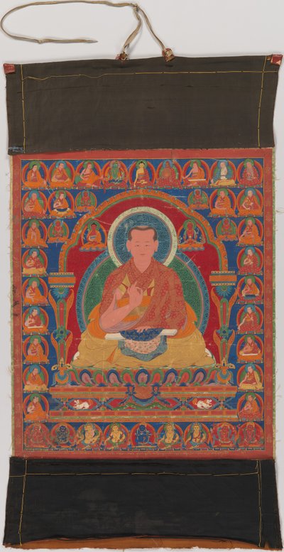 Portret van Munchen Sangye Rinchen, de Achtste Abt van het Ngor Klooster door Unbekannt