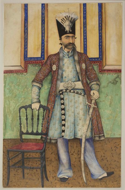 Portret van Nasser al-Din Shah Qajar 1831-1896, Shahanshah van Perzië door Unbekannt