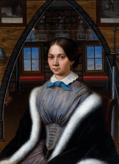 Portret van Natalia Nikolaevna Korsakova, ca. 1849 door Unbekannt