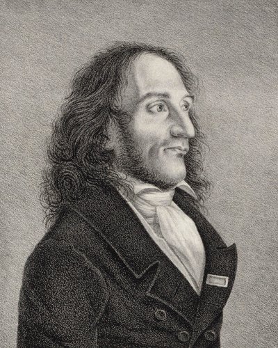 Portret van Niccolò Paganini door Unbekannt