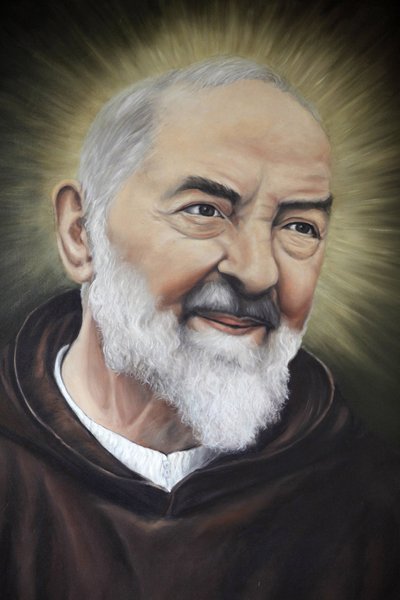 Portret van Padre Pio in Apulië, Alberobello, Italië door Unbekannt