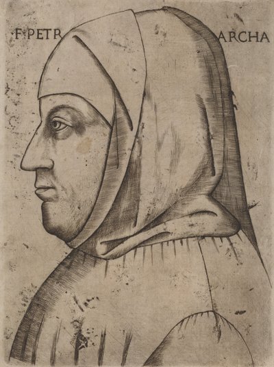 Portret van Petrarca, eerste helft 16e eeuw door Unbekannt