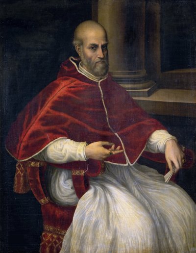 Portret van paus Marcellus II 1501-1555 door Unbekannt