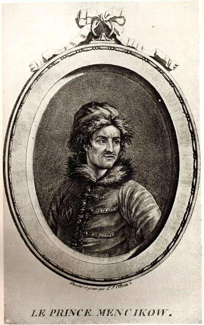 Portret van Prins Alexander Danilovich Menshikov 1673-1729 door Unbekannt