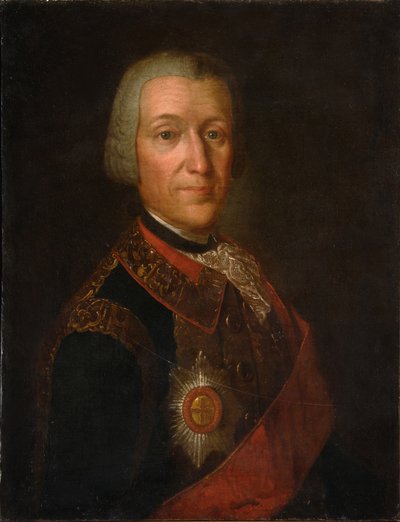 Portret van Prins Fyodor Ivanovich Golitsyn 1700-1759, 1750s door Unbekannt