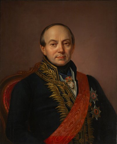 Portret van prins Platon Alexandrovich Shirinsky-Shikhmatov 1790-1853, midden 19e eeuw door Unbekannt