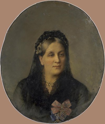 Portret van prinses Maria Alexandrovna Dolgorukaya, née Apraxina 1816-1892, tweede helft van de 19e eeuw door Unbekannt