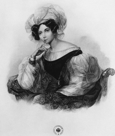 Portret van prinses Zinaida Alexandrovna Volkonskaya 1792-1862 door Unbekannt