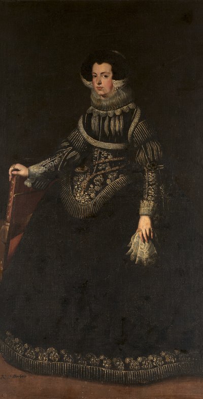Portret van koningin Elisabeth van Frankrijk, koningin-gemalin van Spanje door Unbekannt
