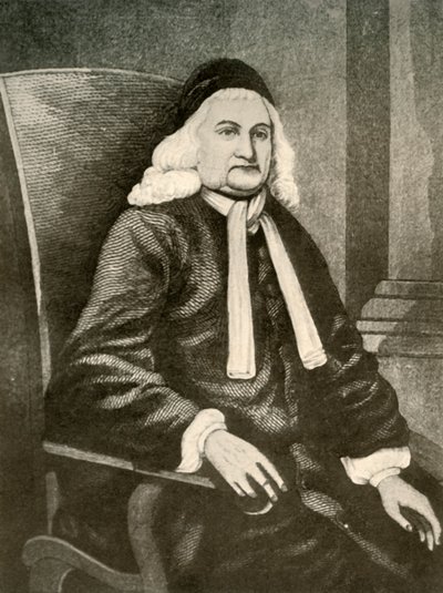 Portret van Samuel Sewall, in pruik en lange jas, c1700-1720, 1937 door Unbekannt