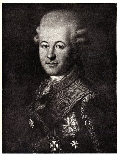 Portret van Semyon Zorich 1745-1799, de favoriet van Catharina de Grote, begin 19e eeuw door Unbekannt
