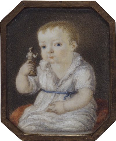Portret van Sergey Ivanovich Volkov als kind door Unbekannt