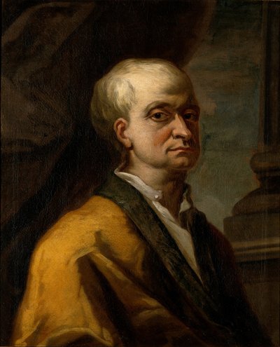 Portret van Sir Isaac Newton 1642-1727, 1710 door Unbekannt