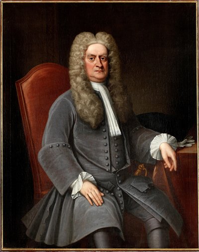 Portret van Sir Isaac Newton 1642-1727, ca 1720 door Unbekannt