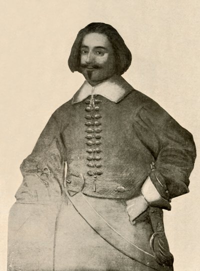 Portret van Sir John Leverett, in buff coat en eenvoudige soldatenband, 1640-1660, 1937 door Unbekannt