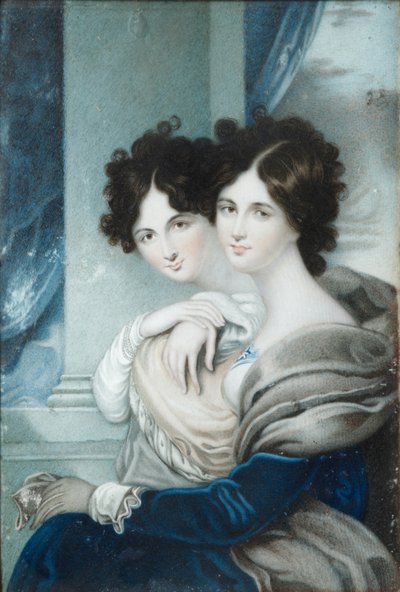 Portret van zusters prinsessen Anna Petrovna 1777-1805 en Ekaterina Petrovna 1783-1830 Lopukhin door Unbekannt