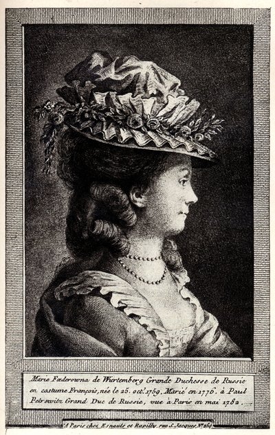 Portret van Sophie Dorothea van Württemberg, begin 19e eeuw door Unbekannt