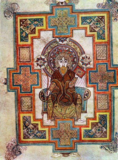 Portret van St. Johannes, 800 AD, 20e eeuw door Unbekannt