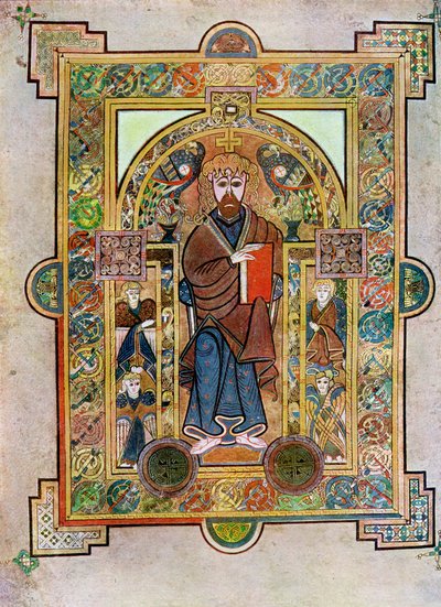 Portret van St. Marcus of St. Lucas, 800 AD, 20e eeuw door Unbekannt